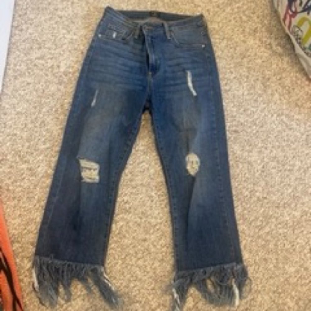 Just Black destroyed cropped jeans